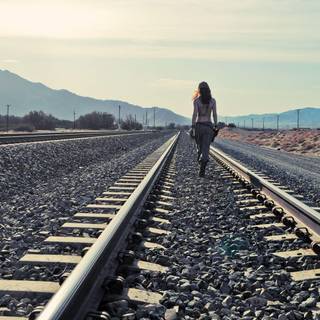 Railway track wallpaper