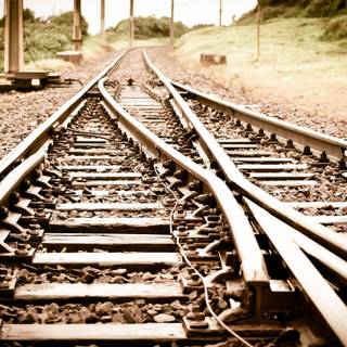 Railway track wallpaper