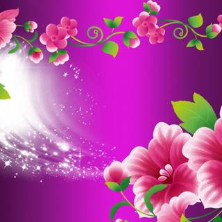 Glitter flower wallpaper