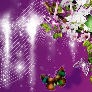 Glitter flower wallpaper