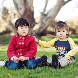 Brother and sister wallpaper