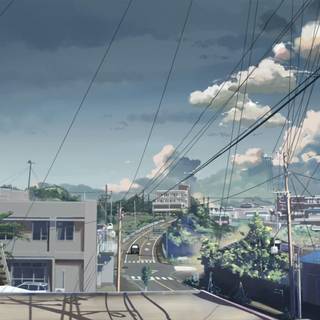 Anime city wallpaper