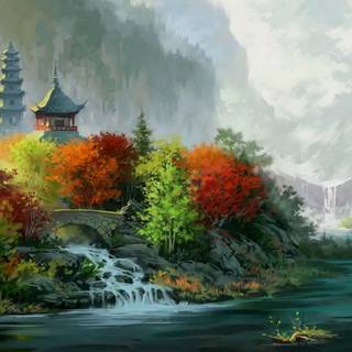 Chinese art wallpaper