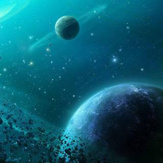 3D space wallpaper