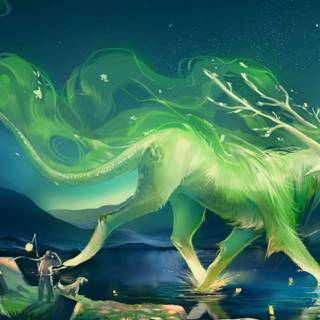 Water monster wallpaper