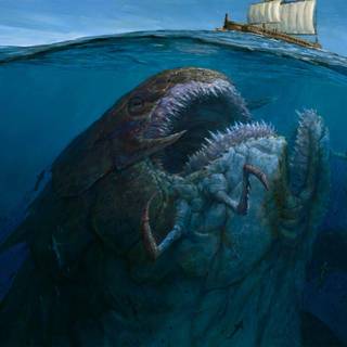 Water monster wallpaper