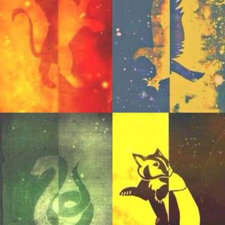 Harry Potter houses wallpaper