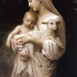 Baby Jesus with mother Mary wallpaper