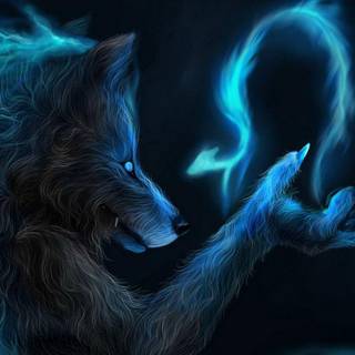 Fire wolf wallpaper