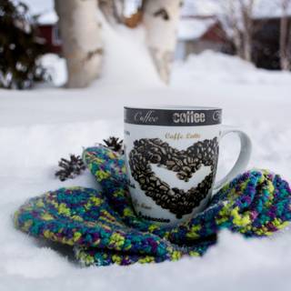Coffee winter and books wallpaper