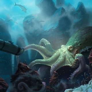 Sea monsters wallpaper