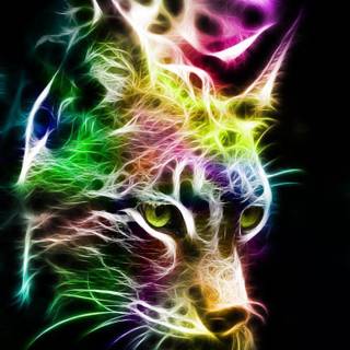 Neon animals wallpaper