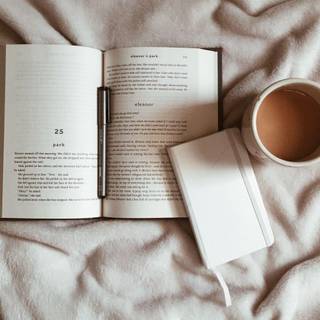 Books on caffeine wallpaper