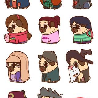 Cartoon Pug wallpaper
