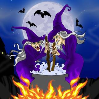 Halloween cartoon wallpaper