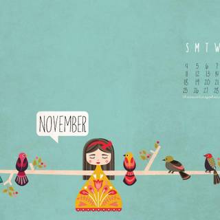 November 2017 Calendar wallpaper