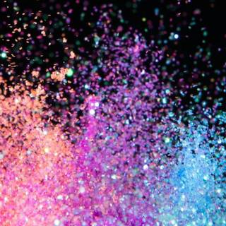 Blue glitter wallpaper