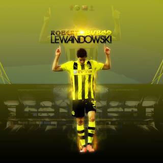Lewandowski celebration wallpaper