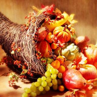 Thanksgiving cornucopia wallpaper