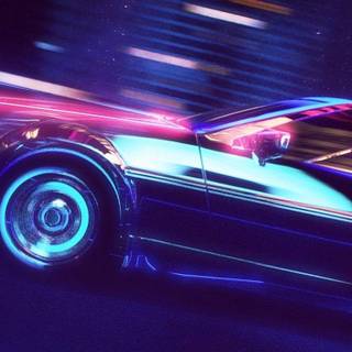 Neon car wallpaper