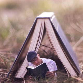 Reading books wallpaper