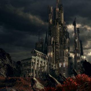 Scary castle wallpaper