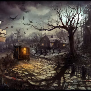 Scary castle wallpaper