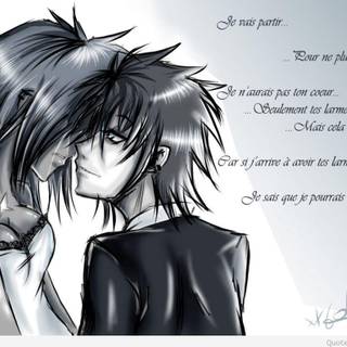 Anime sad couple wallpaper