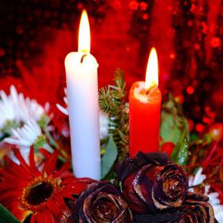 Christmas candles wallpaper