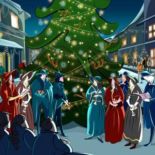 Christmas carols wallpaper