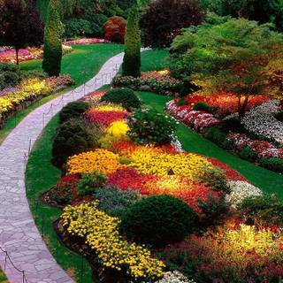 3D garden wallpaper