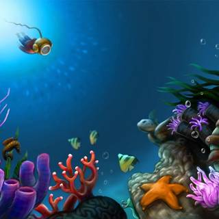 Deep sea diving wallpaper