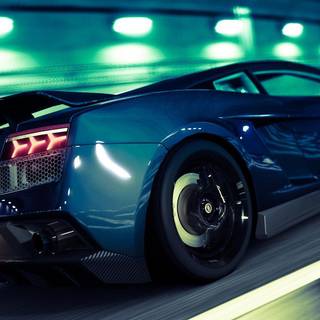 Blue Lamborghini wallpaper