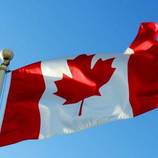 Canadian flag waving wallpaper