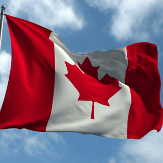 Canadian flag waving wallpaper