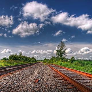 Railway tracks wallpaper