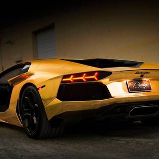 Gold Lambo wallpaper