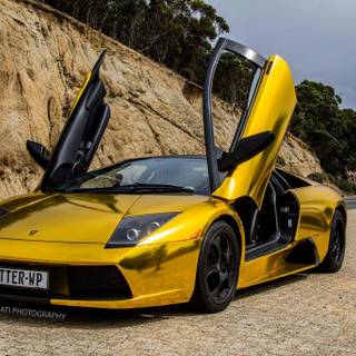 Gold Lambo wallpaper