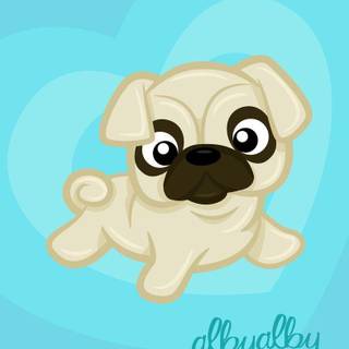 Cartoon pugs wallpaper