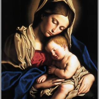 Mother Mary and baby Jesus wallpaper