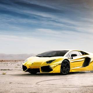 Gold Lamborghini wallpaper