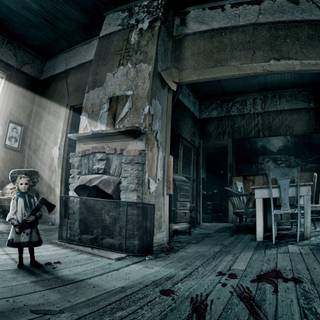 Haunted house wallpaper