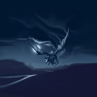 Black and blue dragon wallpaper