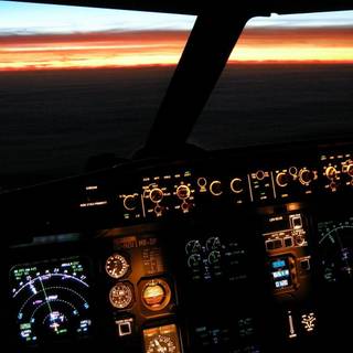 Airplane cockpit HD wallpaper