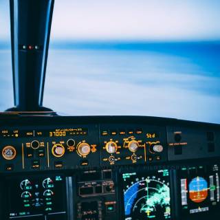 Airplane cockpit HD wallpaper