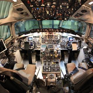 Airplane cockpit HD wallpaper