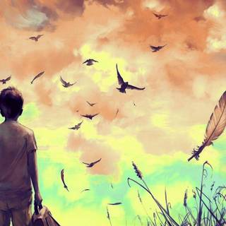 Sad anime boy wallpaper