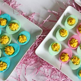 Deviled eggs wallpaper
