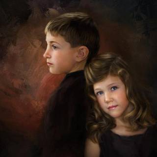 Brother and sister wallpaper