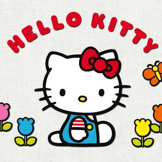 Hello Kitty floral wallpaper